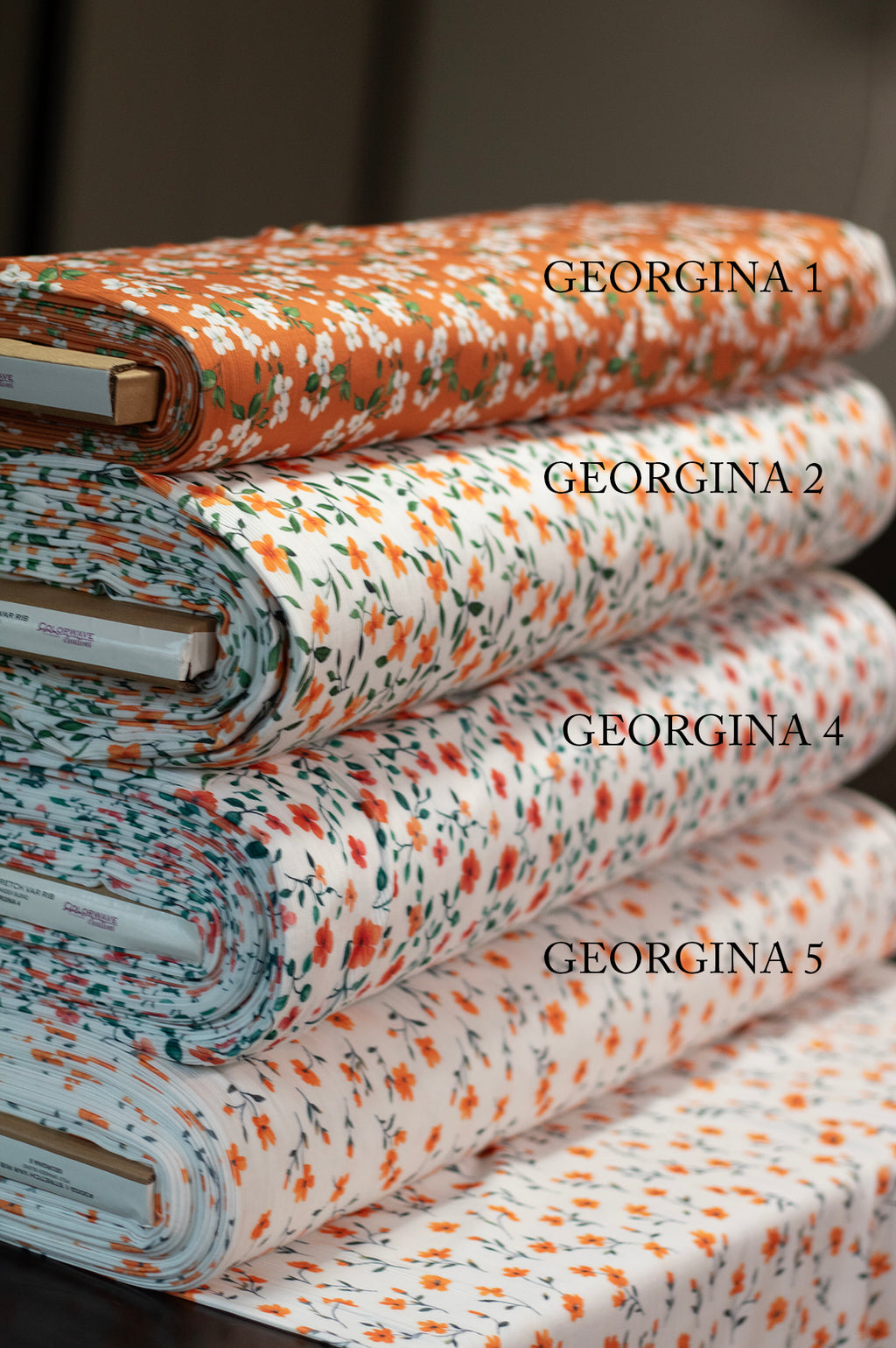 VARIGATED RIB - GEORGINA PRINT