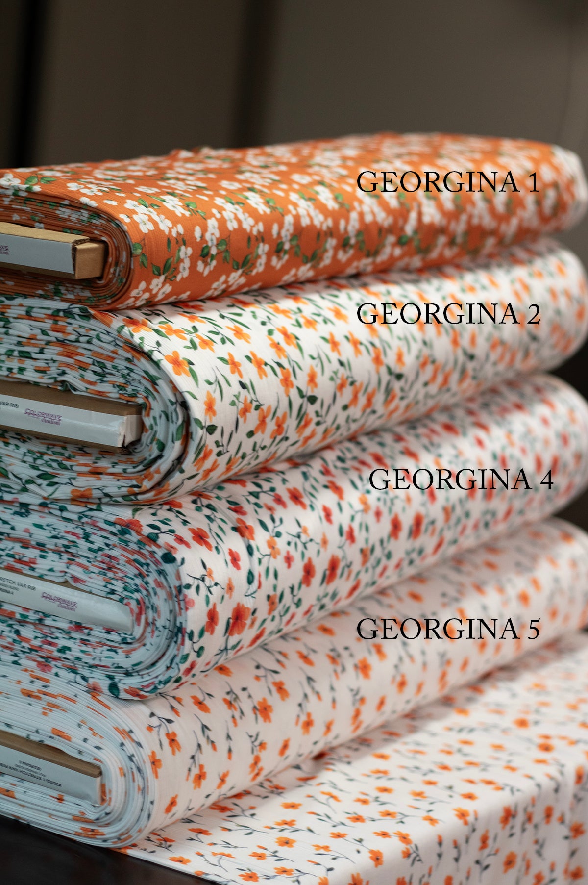 VARIGATED RIB - GEORGINA PRINT