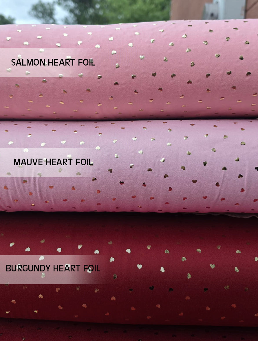 NEW COLORS IN HEART FOIL DTY